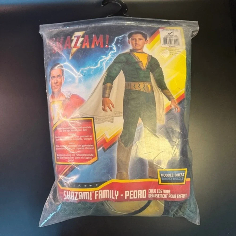 Rubies Shazam Family Pedro 700702 Green Polyester‎ Muscle Costume Boys L 12-14